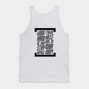 Work Hard Be Kind Stay Humble - Anti Depressive Pixel Mosaic Tank Top